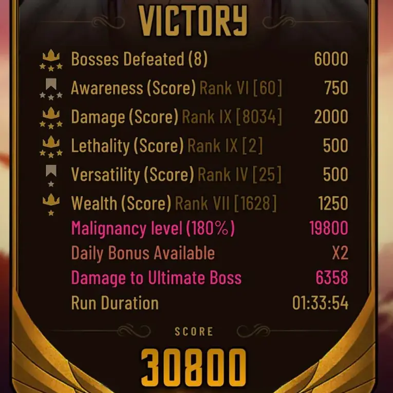 In-Game Score Example